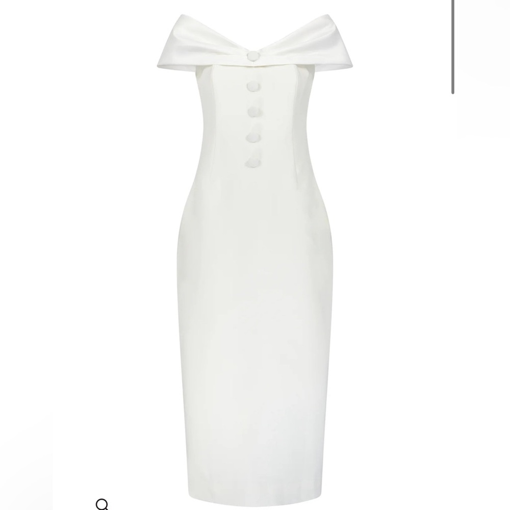 The Ultimate Muse Bow Midi Dress | White
